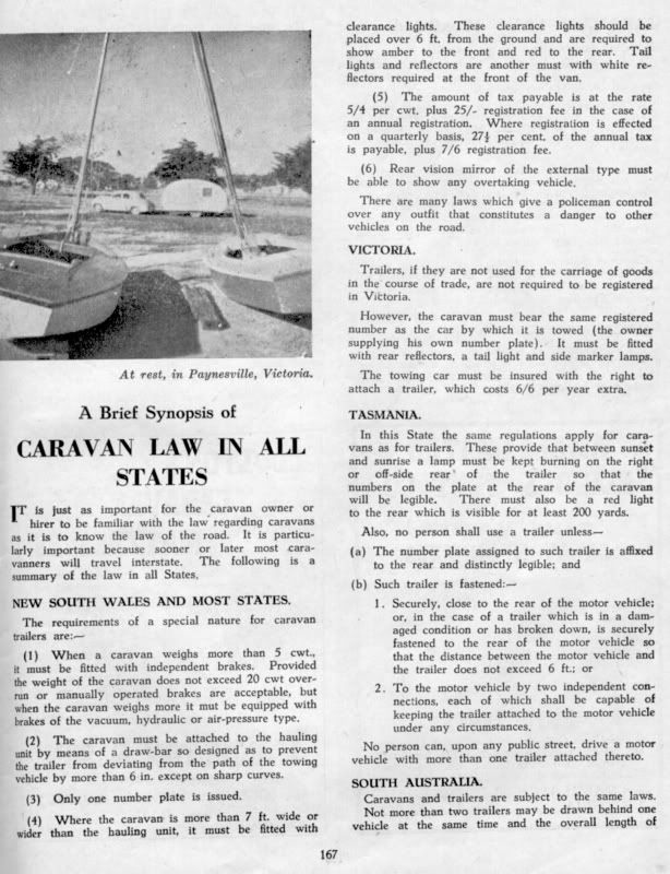 Caravan regulations Vintage Caravans